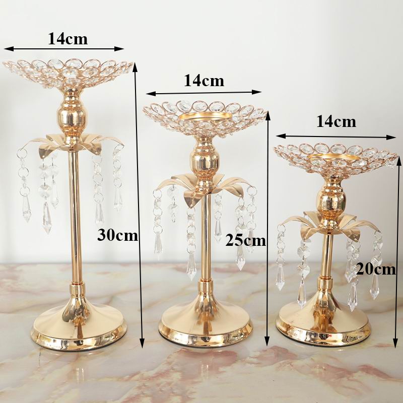 Multi-Sized Gold Table Candle Holder