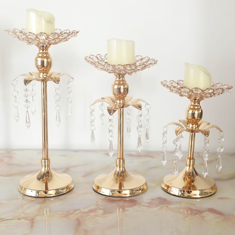 Multi-Sized Gold Table Candle Holder