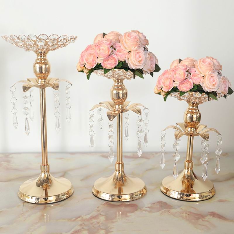 Multi-Sized Gold Table Candle Holder