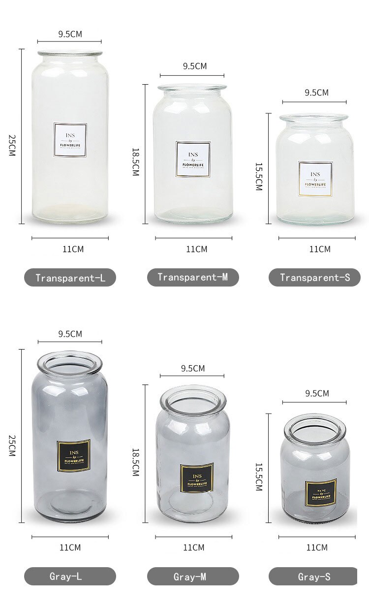 Nordic Glass Vase in Two Styles